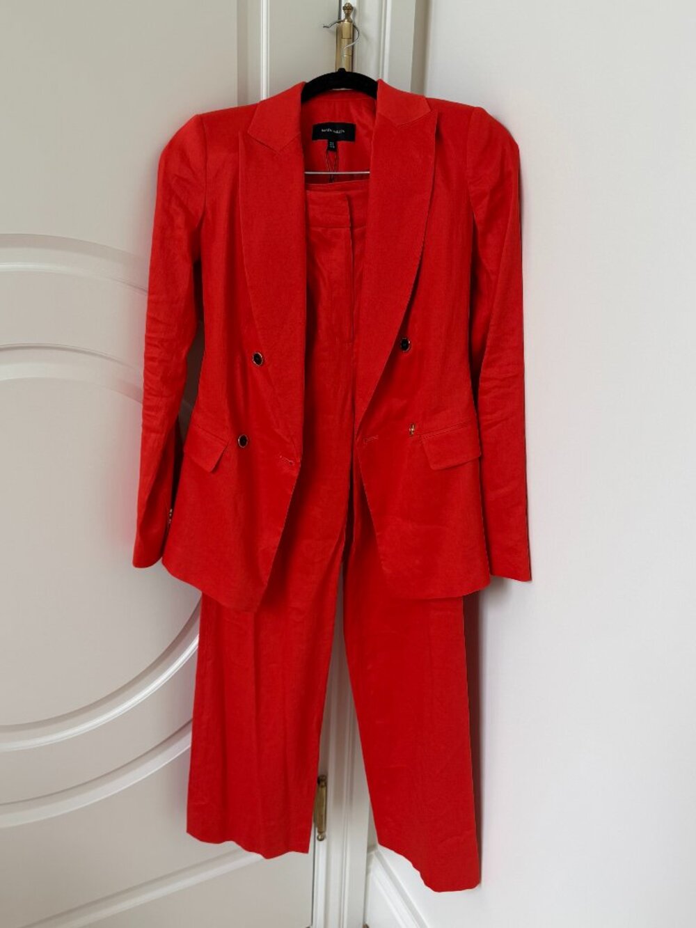 NWT Karen Millen Italian Premium Stretch Linen Blazer and Trousers - Picture 2 of 9